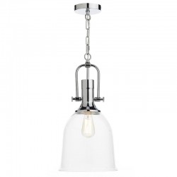 Nolan - Polished Chrome Pendant with Clear Glass