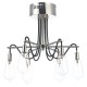 Ceiling Lights - Scroll - Transparent Glass with Polish Nickel 6 Light Centre Fitting Dar-SCR0638 - Scroll - Transparent Glass with Polish Nickel 6 Light Centre Fitting