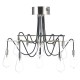 Ceiling Lights - Scroll - Transparent Glass with Polish Nickel 10 Light Centre Fitting Dar-SCR2338 - Scroll - Transparent Glass with Polish Nickel 10 Light Centre Fitting