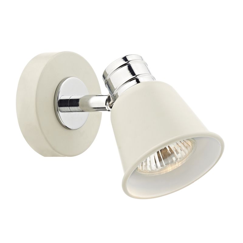 Dar-FRY0733 - Fry - Modern Cream and Polished Chrome Spotlights Wall Lamp