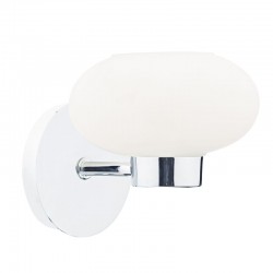 System - Polished Chrome Wall Lamp with White Glass System - Polished Chrome Wall Lamp with White Glass