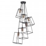 Tower - Black & Copper 6 Light Cluster Pendant Tower - Black & Copper 6 Light Cluster Pendant