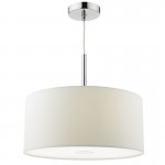 Ronda - Chrome 3 Light Pendant with White Shade & Diffuser- ∅ 40 Ronda - Chrome 3 Light Pendant with White Shade & Diffuser- ∅ 40