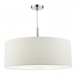 Ronda - Chrome 3 Light Pendant with White Shade & Diffuser - ∅ 60 Ronda - Chrome 3 Light Pendant with White Shade & Diffuser - ∅ 60