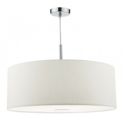 Ronda - Chrome 3 Light Pendant with White Shade & Diffuser - ∅ 60 Ronda - Chrome 3 Light Pendant with White Shade & Diffuser - ∅ 60