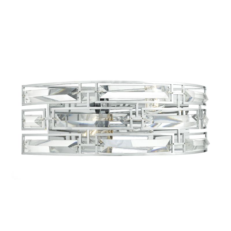 Dar-SEV0950 - Seville - Polished Chrome and Crystal 2 Light Wall Lamp