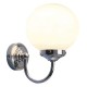 Dar-BAR0750 - Barclay - Bathroom Opal Glass Globe and Chrome Wall Lamp
