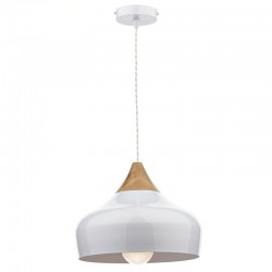 Gaucho - White Pendant with Wooden Detail Gaucho - White Pendant with Wooden Detail