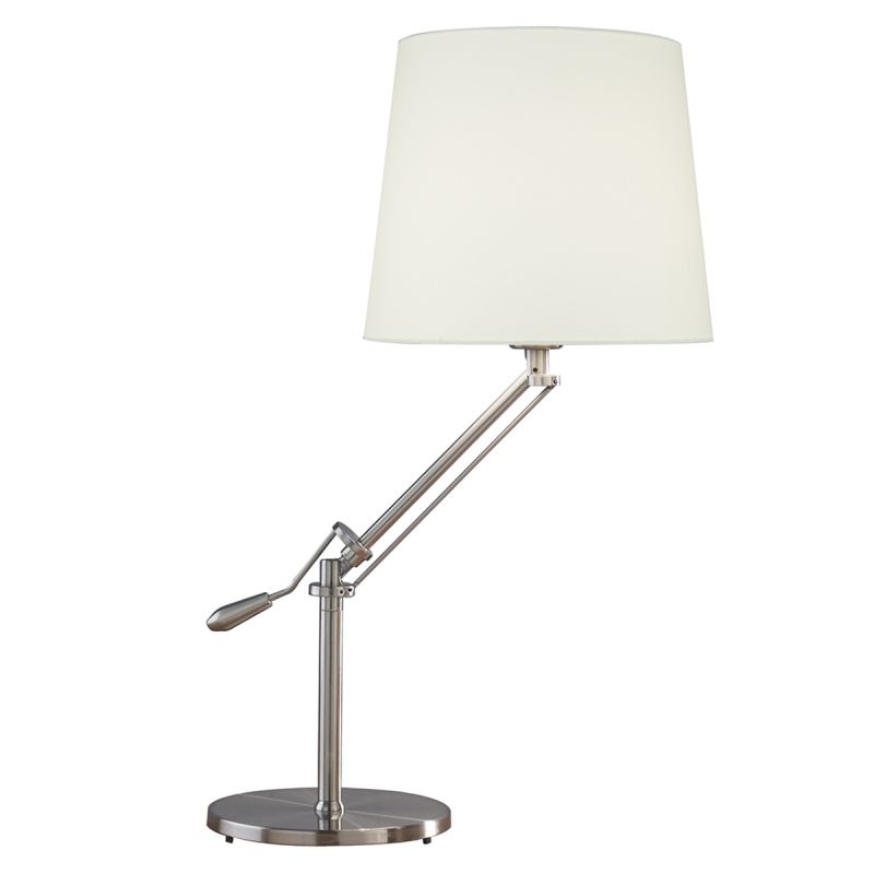 Dar-INF4046 - Infusion - Satin Chrome with White Shade Table Lamp