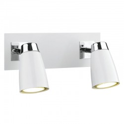 Loft - White & Polished Chrome Twin Spotlights Loft - White & Polished Chrome Twin Spotlights