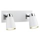 Dar-LOF772 - Loft - White and Polished Chrome Double Spotlights Wall Lamp