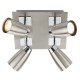 Kitchen Lights - Loft - Satin and Polished Chrome 4 Square Plate Spotlights Dar-LOF8546 - Loft - Satin and Polished Chrome 4 Square Plate Spotlights