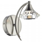 Luther - Satin Chrome  Wall Lamp with Crystal Luther - Satin Chrome  Wall Lamp with Crystal