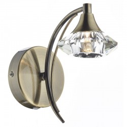 Luther - Antique Brass Wall Lamp with Crystal Luther - Antique Brass Wall Lamp with Crystal