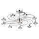 Dar-LUT2346 - Luther - Decorative Satin Chrome with Crystal 10 Light Centre Fitting