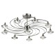 Dar-LUT2367 - Luther - Decorative Black Chrome with Crystal 10 Light Centre Fitting