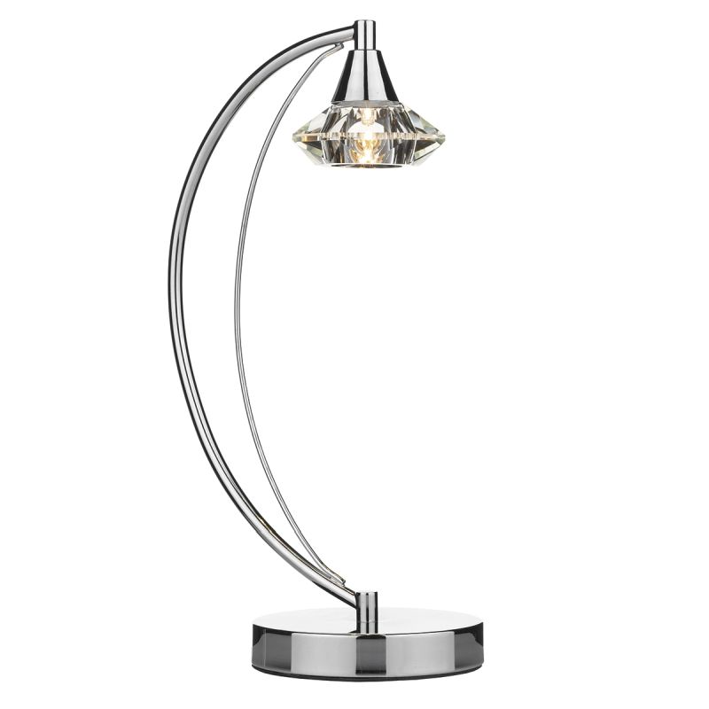 Dar-LUT4150 - Luther - Decorative Polish Chrome with Crystal Table Lamp