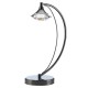 Dar-LUT4167 - Luther - Decorative Black Chrome with Crystal Table Lamp