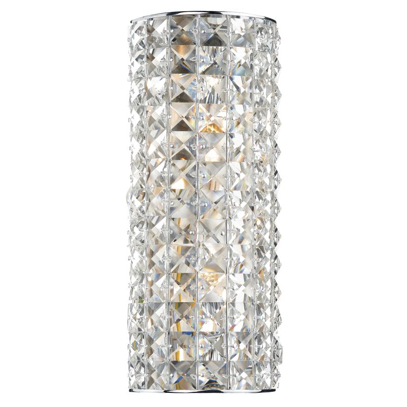 Crystal & Acrylic - Matrix - Crystal with Chrome 2 Light Wall Lamp Dar-MAT0950 - Matrix - Crystal with Chrome 2 Light Wall Lamp