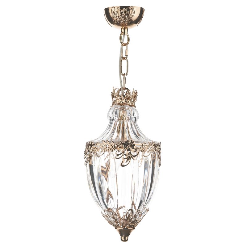 Dar-OTT0135 - Ottoman - French Gold with Glass Single Lantern Pendant