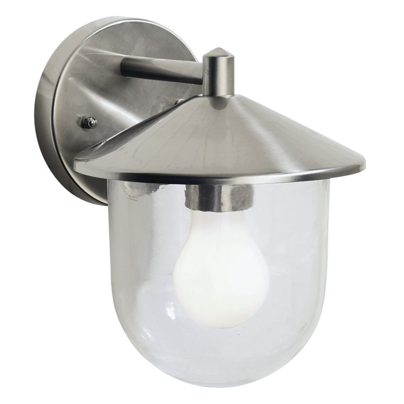 Dar-POO1544 - Poole - Outdoor Stainless Steel with Glass Wall Lamp