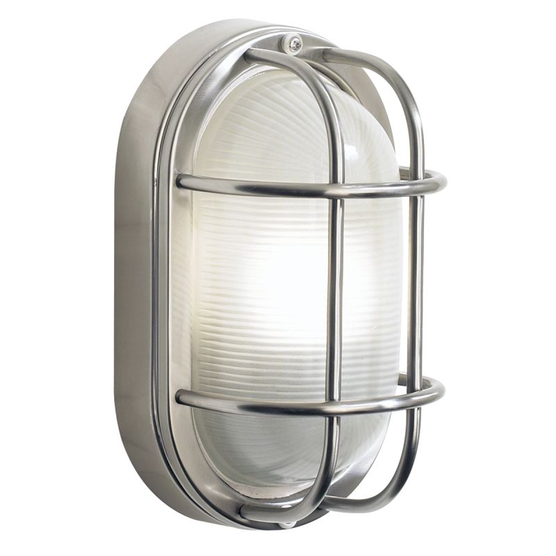 Dar-SAL5244 - Salcombe - Outdoor Stainless Steel with Glass Wall Lamp