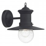 Sedgewick - Outdoor Black Wall Lamp with Seeded Glass