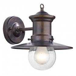 Sedgewick - Outdoor Bronze Wall Lamp with Seeded Glass