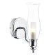 Dar-VES0750 - Vestry - Bathroom Clear Glass and Chrome Wall Lamp