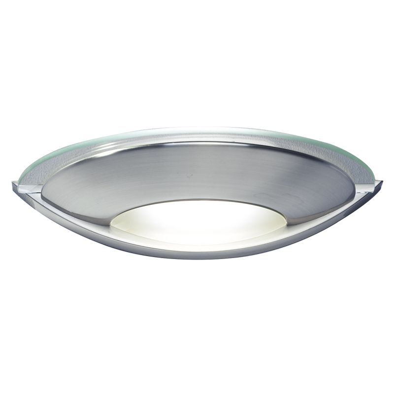 Wall Lights - Via - Satin Chrome with Opal Glass Wall Lamp Dar-VIA0746 - Via - Satin Chrome with Opal Glass Wall Lamp