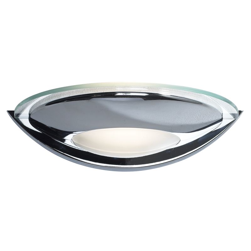 Wall Lights - Via - Polished Chrome with Opal Glass Wall Lamp Dar-VIA0750 - Via - Polished Chrome with Opal Glass Wall Lamp