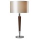 Table & Floor Lamp - Viking - Polished Chrome & Dark Wood with Shade Table Lamp Dar-VIK4081 - Viking - Polished Chrome & Dark Wood with Shade Table Lamp