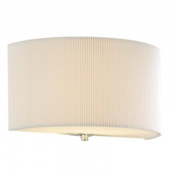 Zaragoza - Chrome Wall Lamp with Cream Plead Shade & Diffuser    Zaragoza - Chrome Wall Lamp with Cream Plead Shade & Diffuser