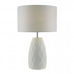 Ciara - Hand Cast Plaster Table lamp with White Shade