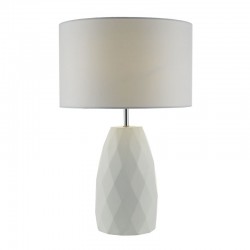 Ciara - Hand Cast Plaster Table lamp with White Shade Ciara - Hand Cast Plaster Table lamp with White Shade