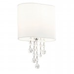 Nina - White with Crystal Wall Lamp 