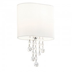 Nina - White with Crystal Wall Lamp 