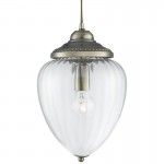 Moscow - Antique Brass & Clear Ribbed Glass Lantern Pendant Moscow - Antique Brass & Clear Ribbed Glass Lantern Pendant