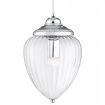 Moscow - Chrome & Clear Ribbed Glass Lantern Pendant Moscow - Chrome & Clear Ribbed Glass Lantern Pendant