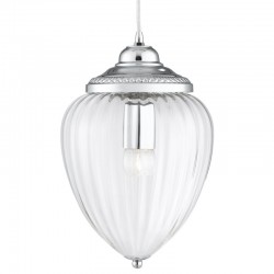 Moscow - Chrome & Clear Ribbed Glass Lantern Pendant Moscow - Chrome & Clear Ribbed Glass Lantern Pendant