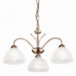 Milanese - Antique Brass & Alabaster Glass 3 Light Centre Fitting Milanese - Antique Brass & Alabaster Glass 3 Light Centre Fitting