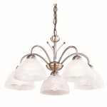 Milanese - Antique Brass & Alabaster Glass 5 Light Centre Fitting Milanese - Antique Brass & Alabaster Glass 5 Light Centre Fitting