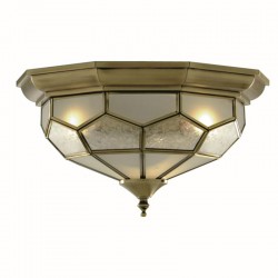 Pisa II - Vintage Antique Brass & Glass Ceiling Lamp Pisa II - Vintage Antique Brass & Glass Ceiling Lamp
