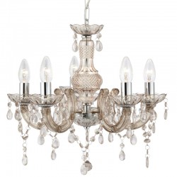 Marie Therese - Crystal & Acrylic 5 Light Mink Chandelier Marie Therese - Crystal & Acrylic 5 Light Mink Chandelier