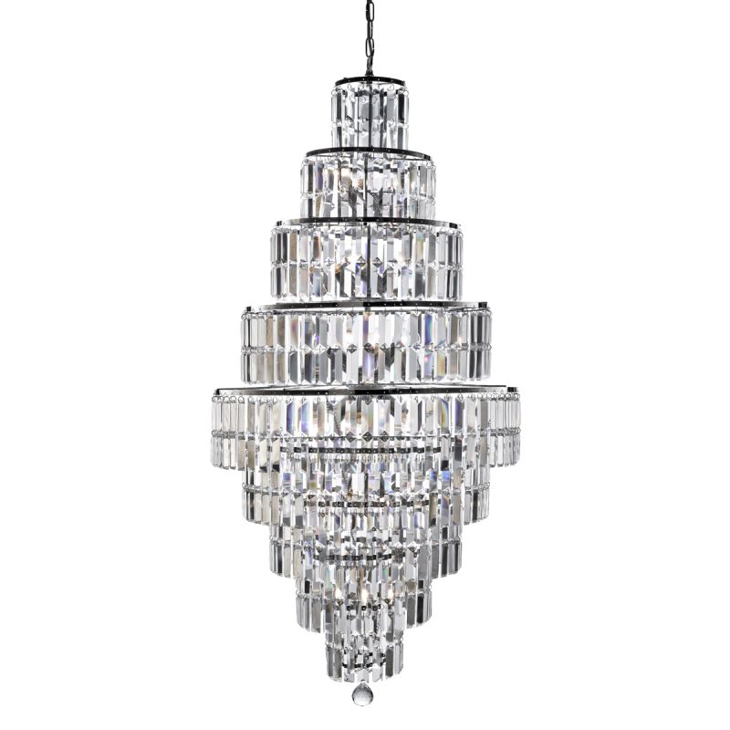 Searchlight-1500CC - Empire - Chrome 13 Light Chandelier with Crystal
