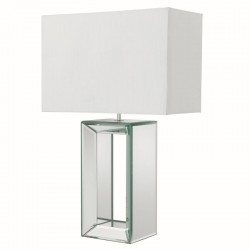 Mirror - White Shade with Mirror Table Lamp Mirror - White Shade with Mirror Table Lamp