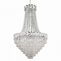 Louis Philipe - Crystal with Chrome 6 Light Chandelier