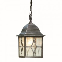 Genoa - Outdoor Black & Silver with Glass Pendant Genoa - Outdoor Black & Silver with Glass Pendant
