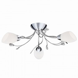 Gardenia - Opal Glass with Chrome 3 Light Ceiling Lamp Gardenia - Opal Glass with Chrome 3 Light Ceiling Lamp