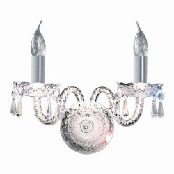 Hale - Georgian Crystal with Chrome 2 Light Wall Lamp